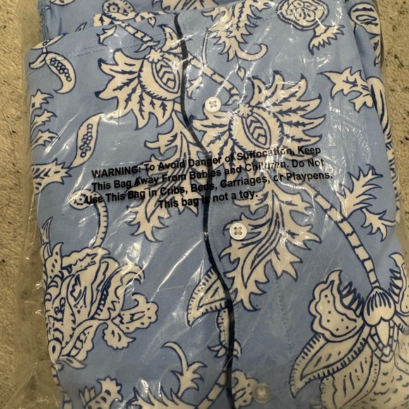 Roller Rabbit x Target Light Blue Floral Vines Girls Pajama Set M (8) - Picture 7 of 7